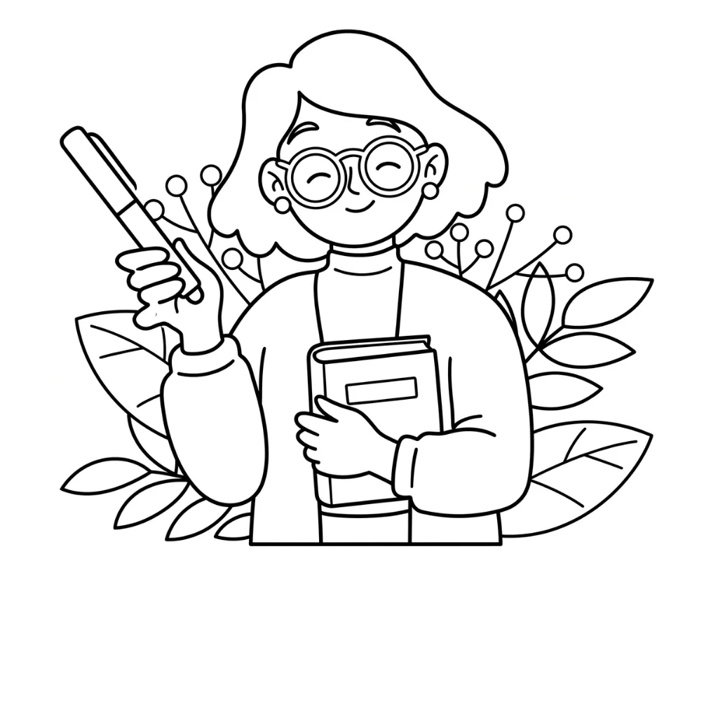 Dia Del Maestro 4 para colorear para imprimir gratis