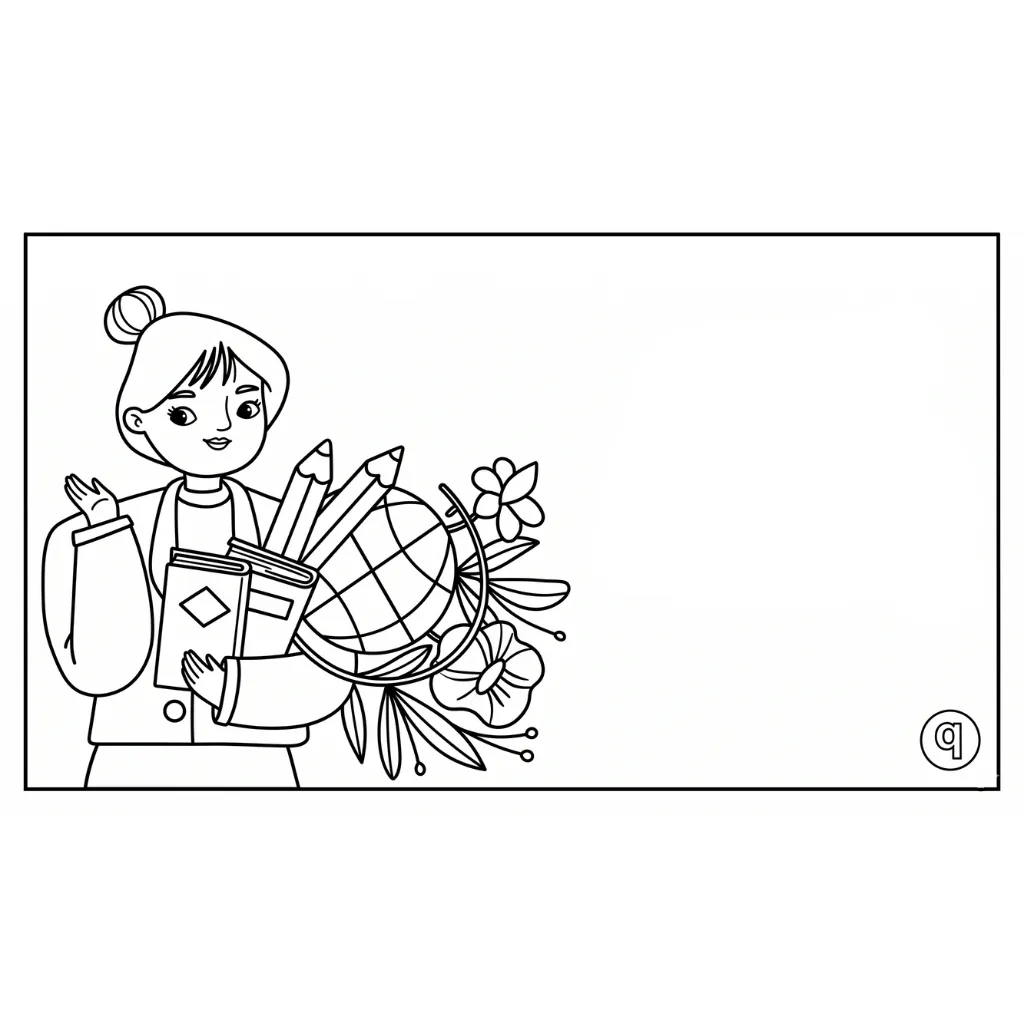 Dia Del Maestro 8 para colorear para imprimir gratis