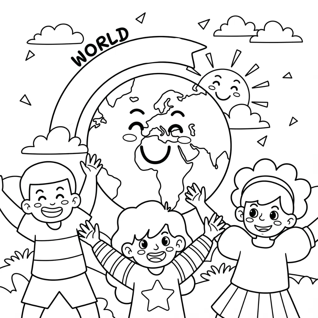 Día Del Niño 20 para colorear para imprimir gratis