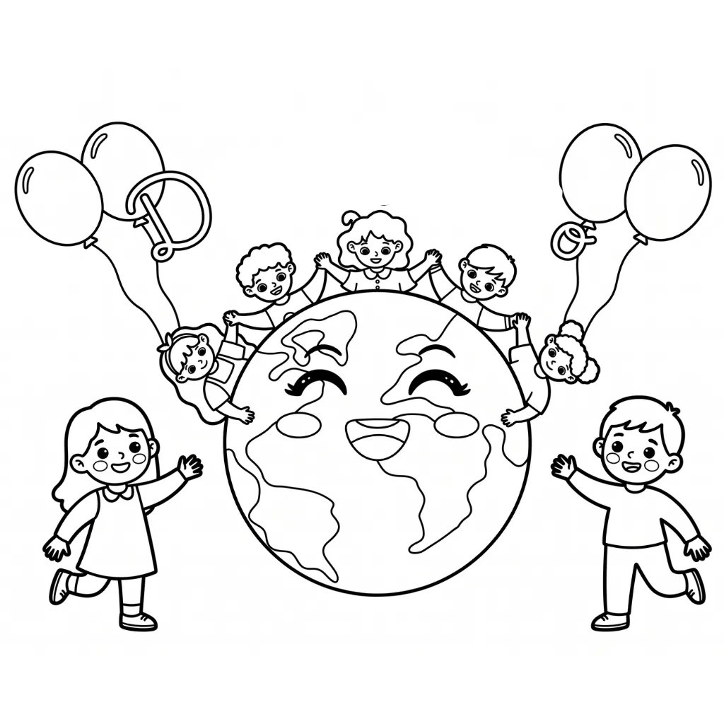 Día Del Niño 3 para colorear para imprimir gratis