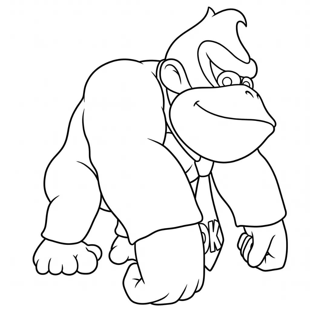 Donkey Kong 10 para colorear y dibujos