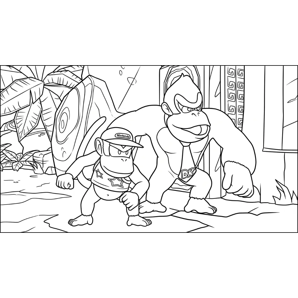 Donkey Kong 15 para colorear para imprimir gratis