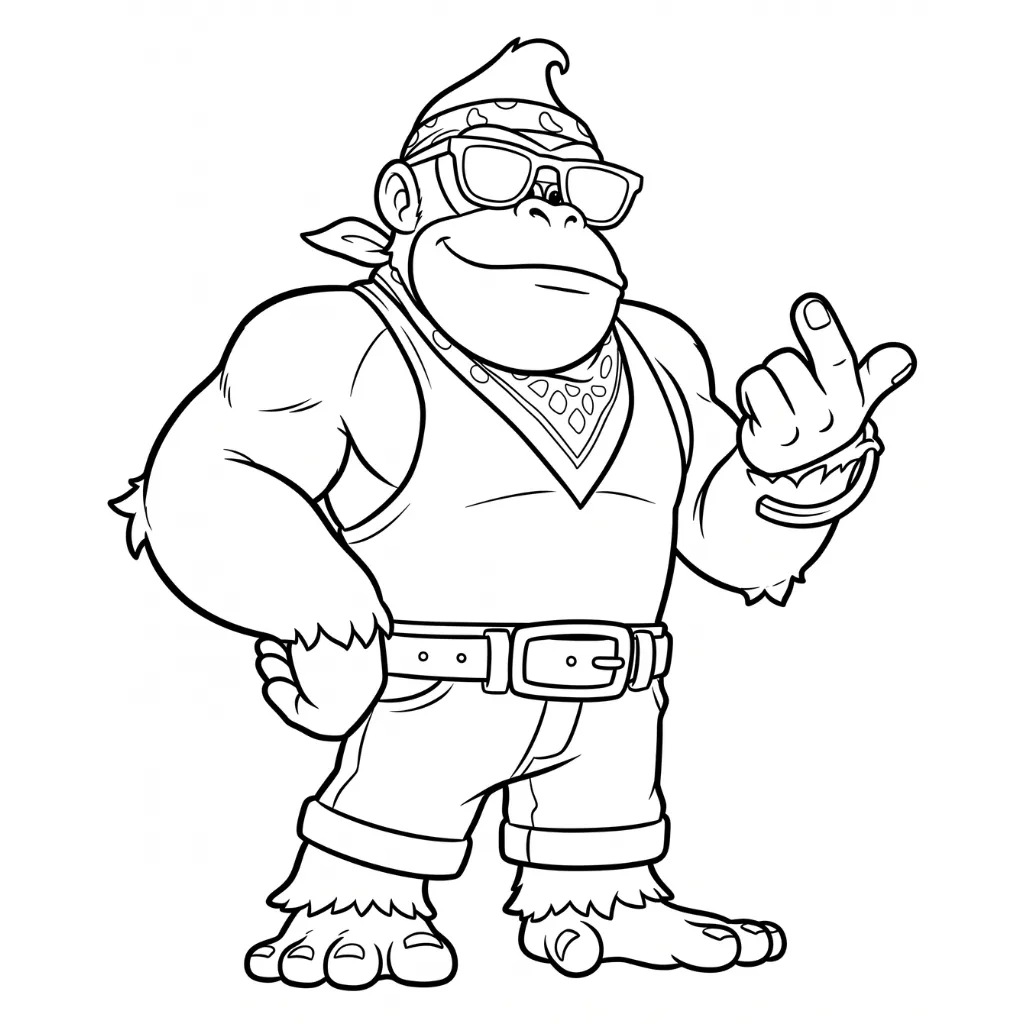 imprimir Donkey Kong 18 para colorear