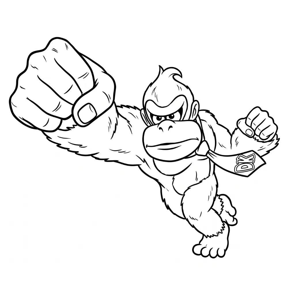 Donkey Kong 3 para colorear para niños para imprimir