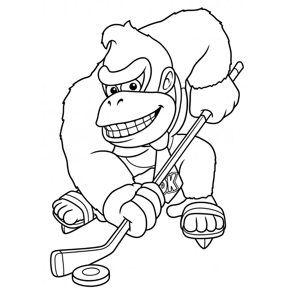 Donkey Kong 6 para colorear y recortar para imprimir