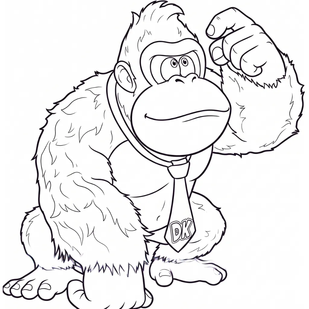 Donkey Kong 9 para colorear y recortar para imprimir
