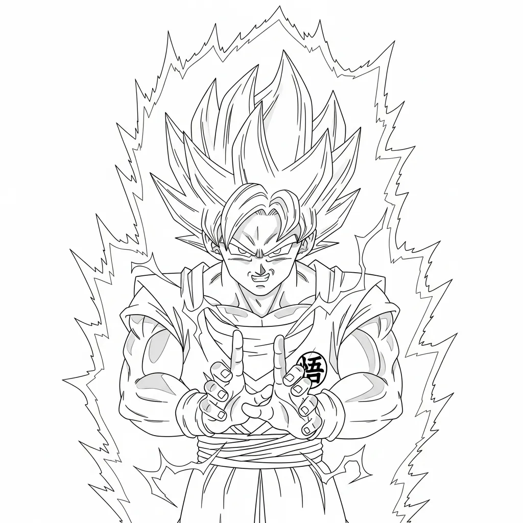 Dragon Ball Z Para Colorear para colorear gratis para imprimir