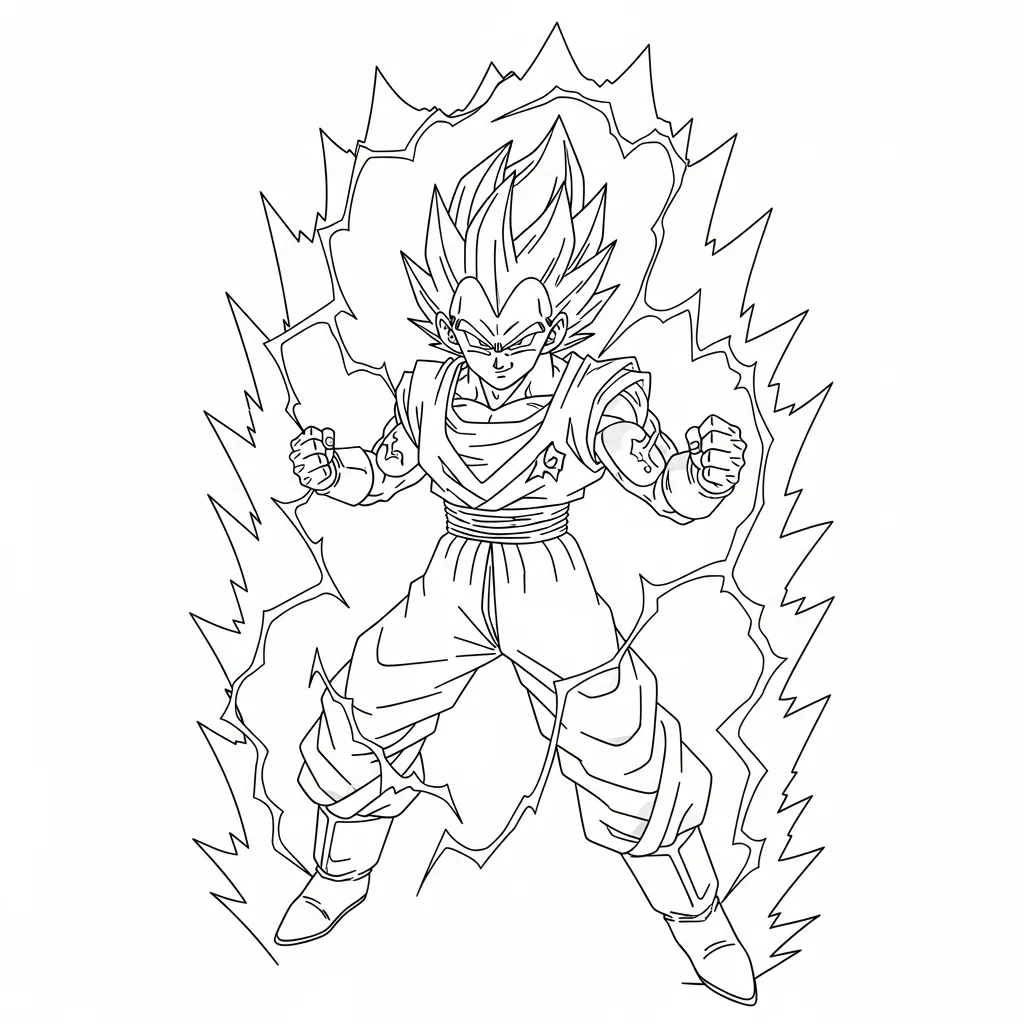 Dragon Ball Z Para Colorear para colorear para niño para imprimir gratis