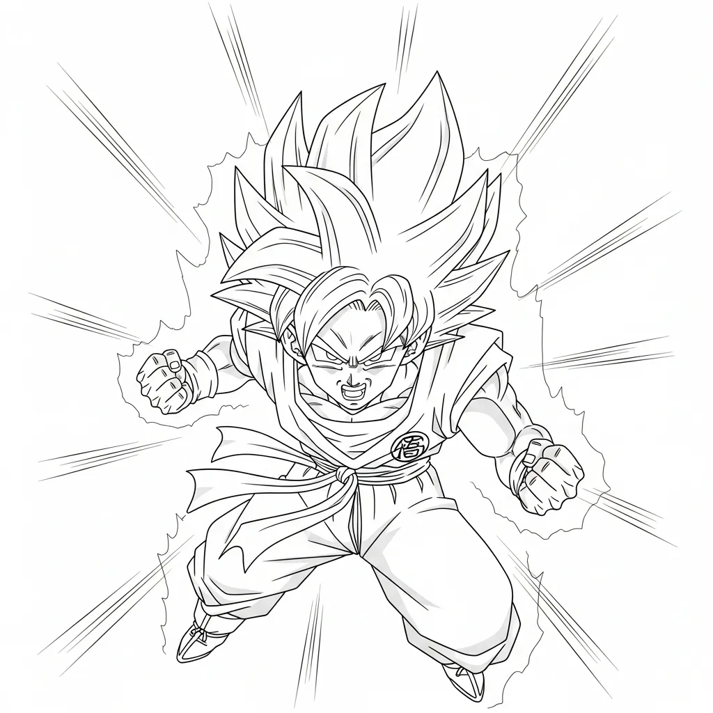 Dragon Ball Z Para Colorear para colorear para niño para imprimir
