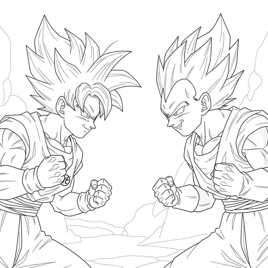 Dragon Ball Z Para Colorear para colorear para niño de 6 años
