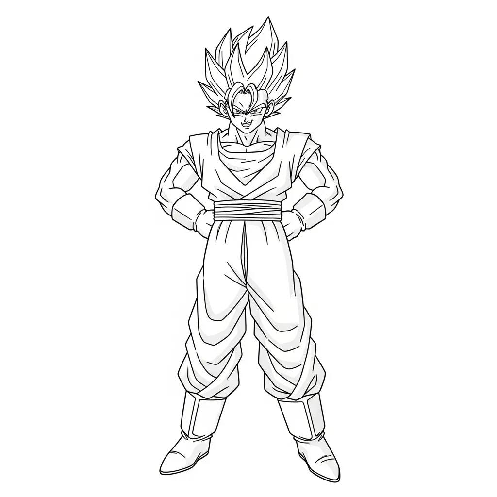Dragon Ball Z Para Colorear para colorear y recortar para imprimir