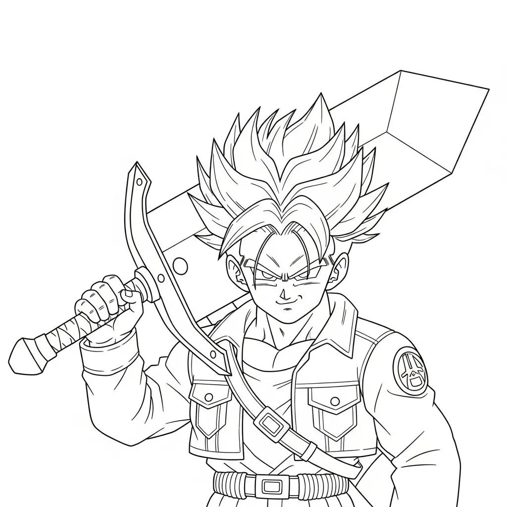 Dragon Ball Z Para Colorear para colorear en línea para niño