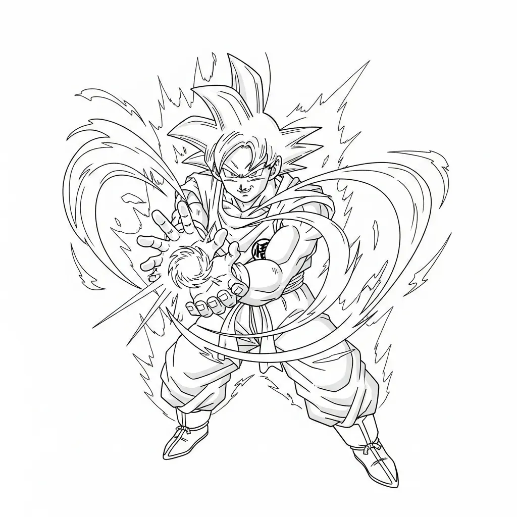 imprimir Dragon Ball Z Para Colorear para colorear para niño