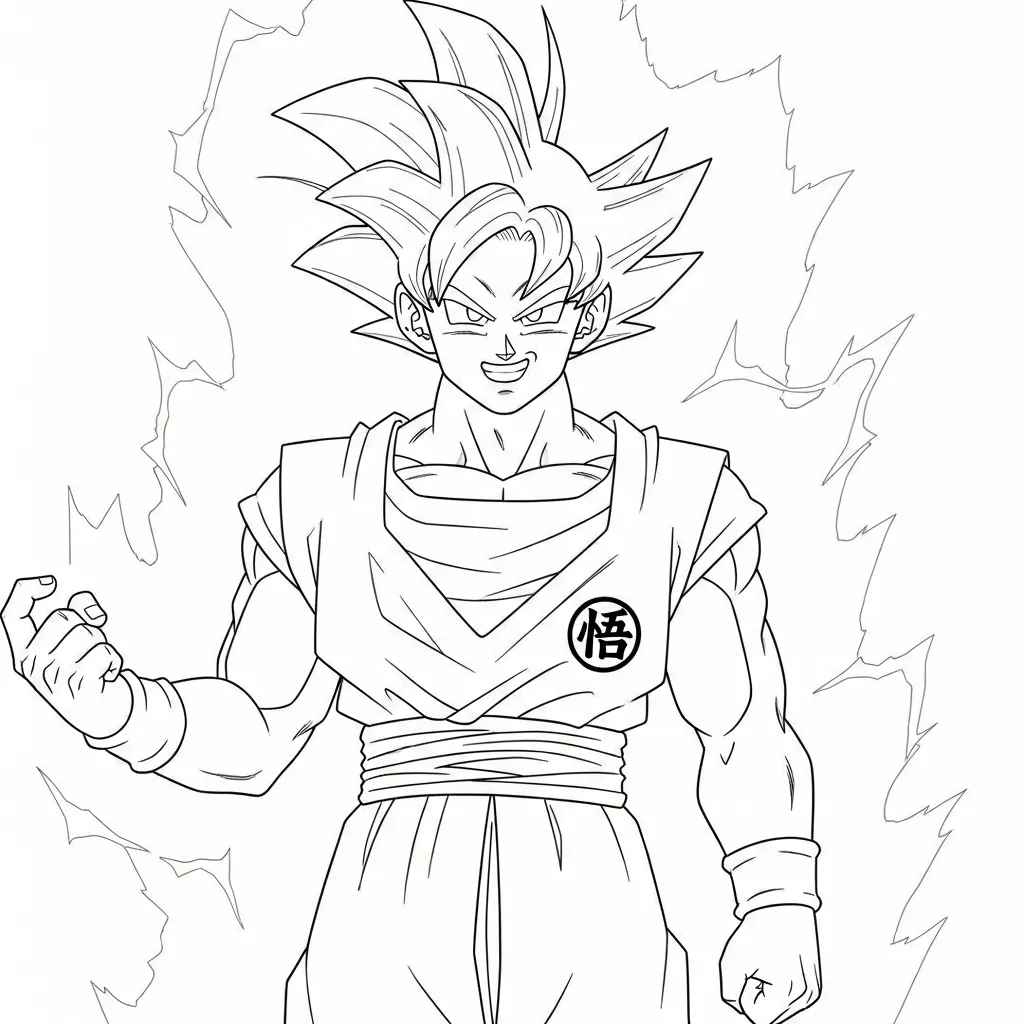 Dragon Ball Z Para Colorear para colorear para niño