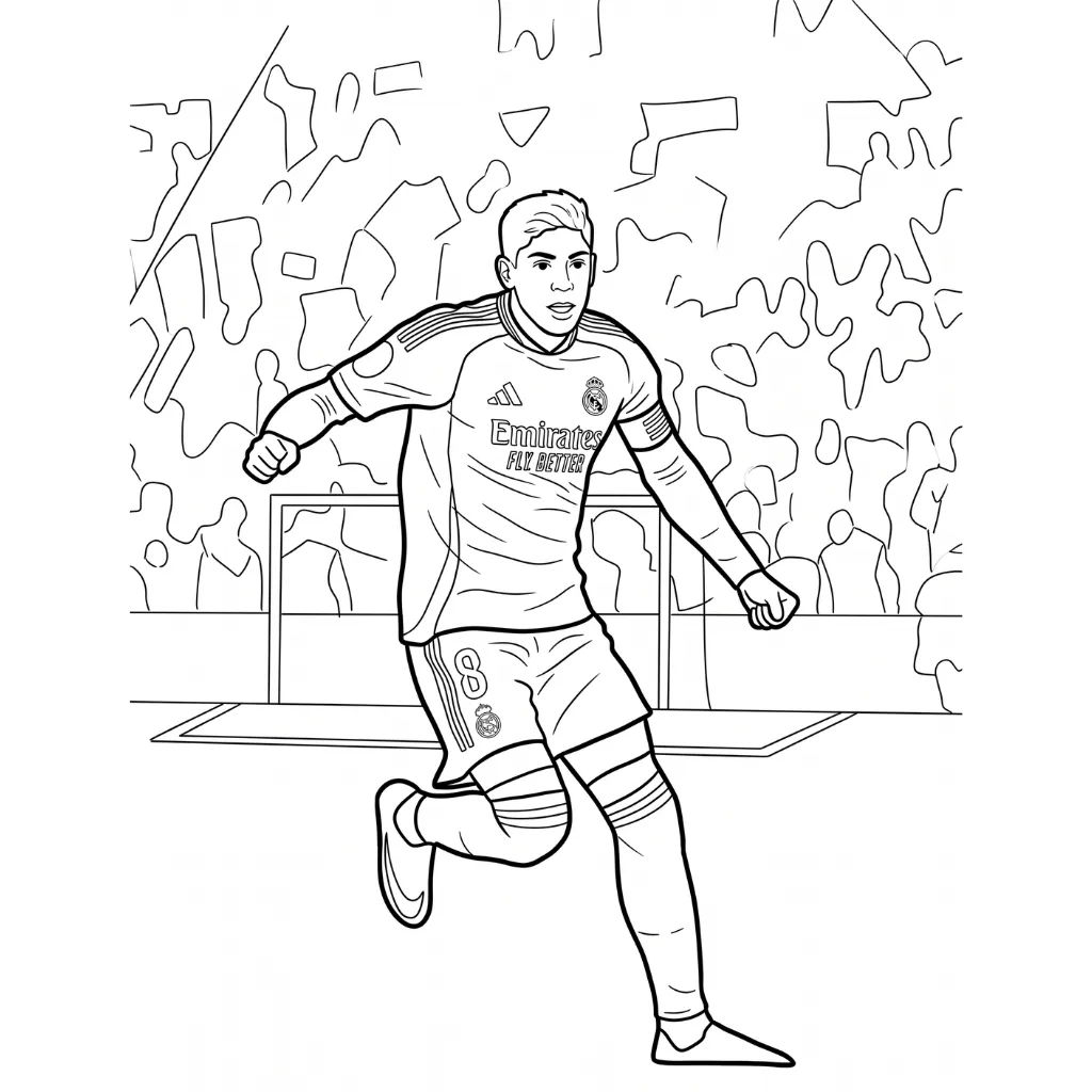 imprimir Federico Valverde 1 para colorear gratis
