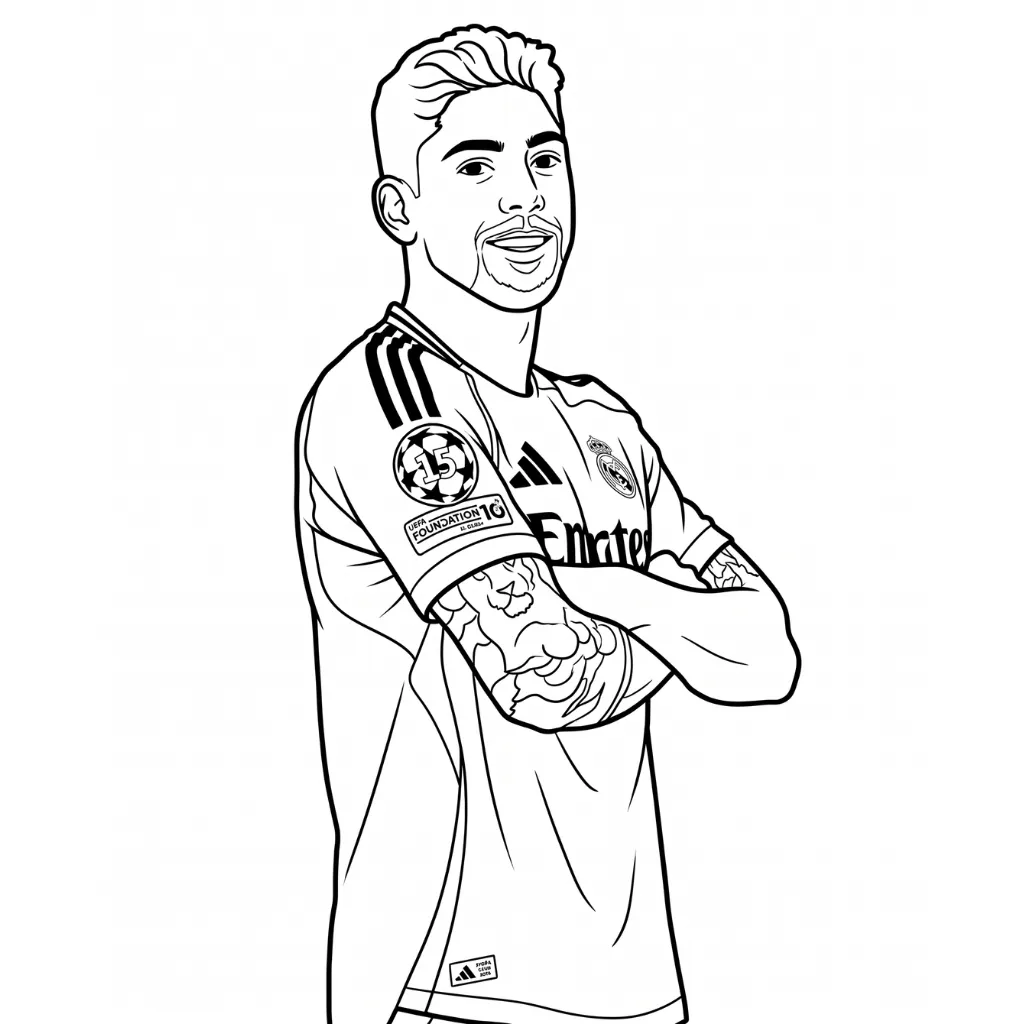 imprimir Federico Valverde 11 para colorear gratis