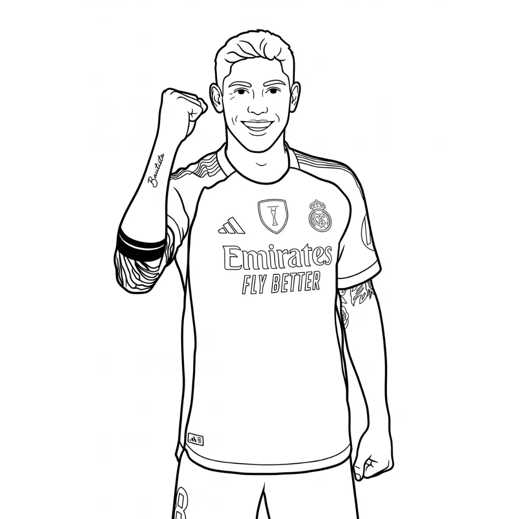 Federico Valverde 18 para colorear para imprimir