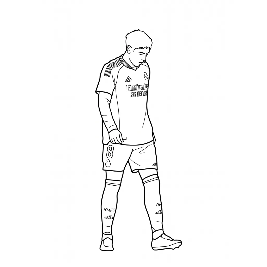 Federico Valverde 2 para colorear gratis
