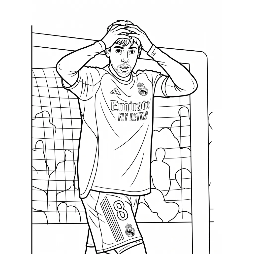 Federico Valverde 3 para colorear para imprimir