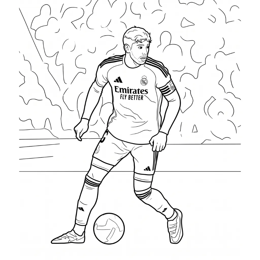 descargar Federico Valverde 8 para colorear gratis