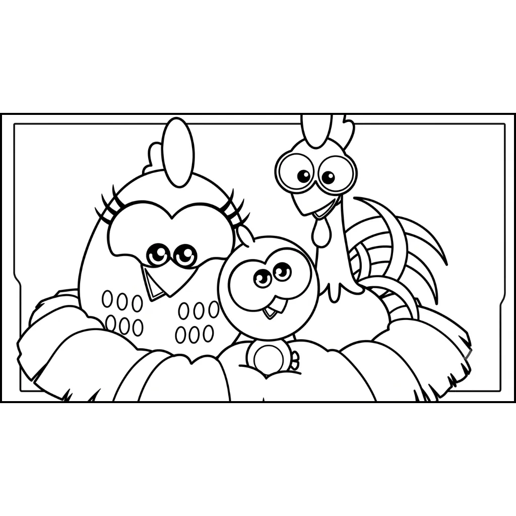 imagen para colorear Galinha Pintadinh 7 niño