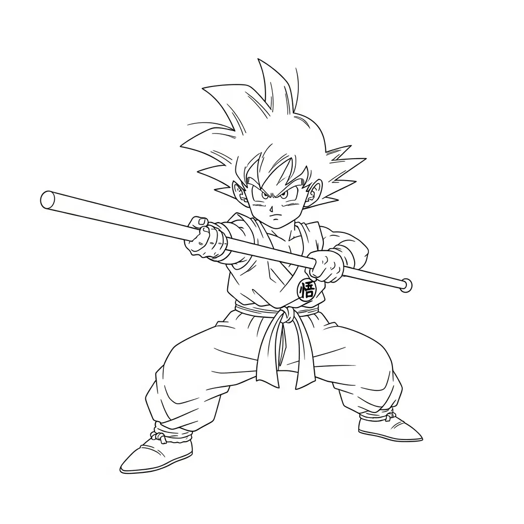 Goku Para Colorear para colorear en línea 1