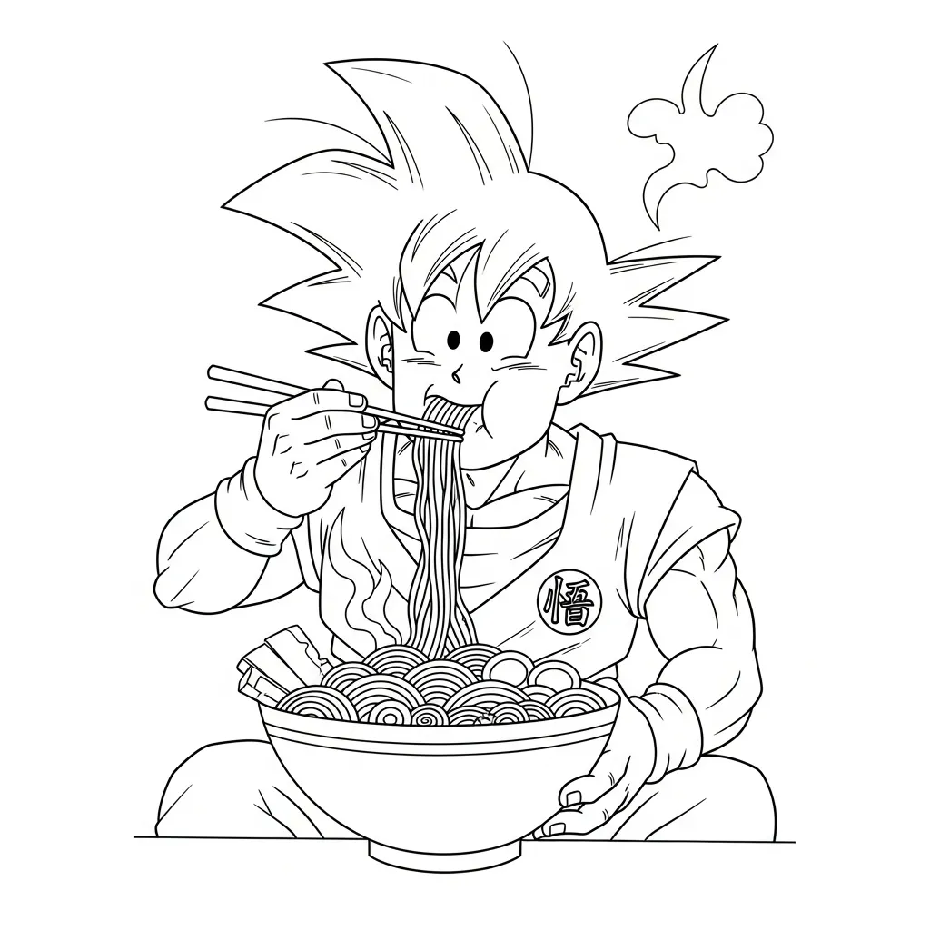 Goku Para Colorear para colorear para imprimir pdf gratis 1