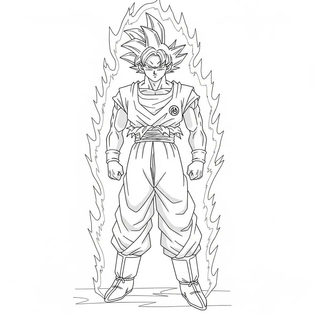 Goku Para Colorear para colorear para imprimir gratis