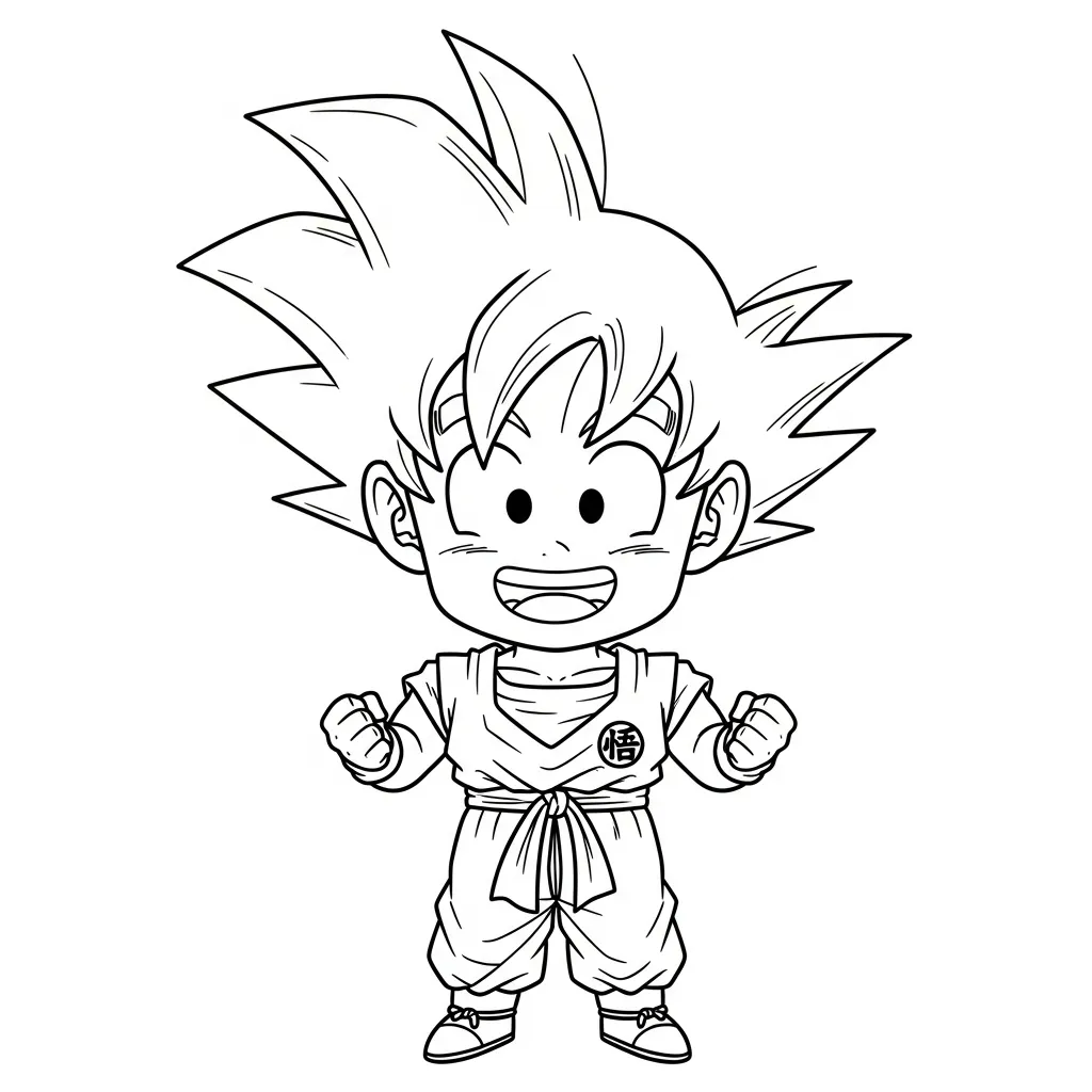 imprimir Goku Para Colorear para colorear 1
