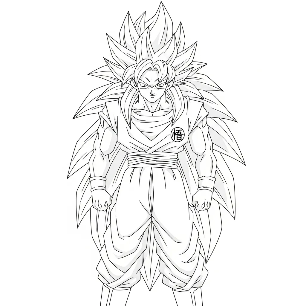 Goku Para Colorear para colorear educativo para niño