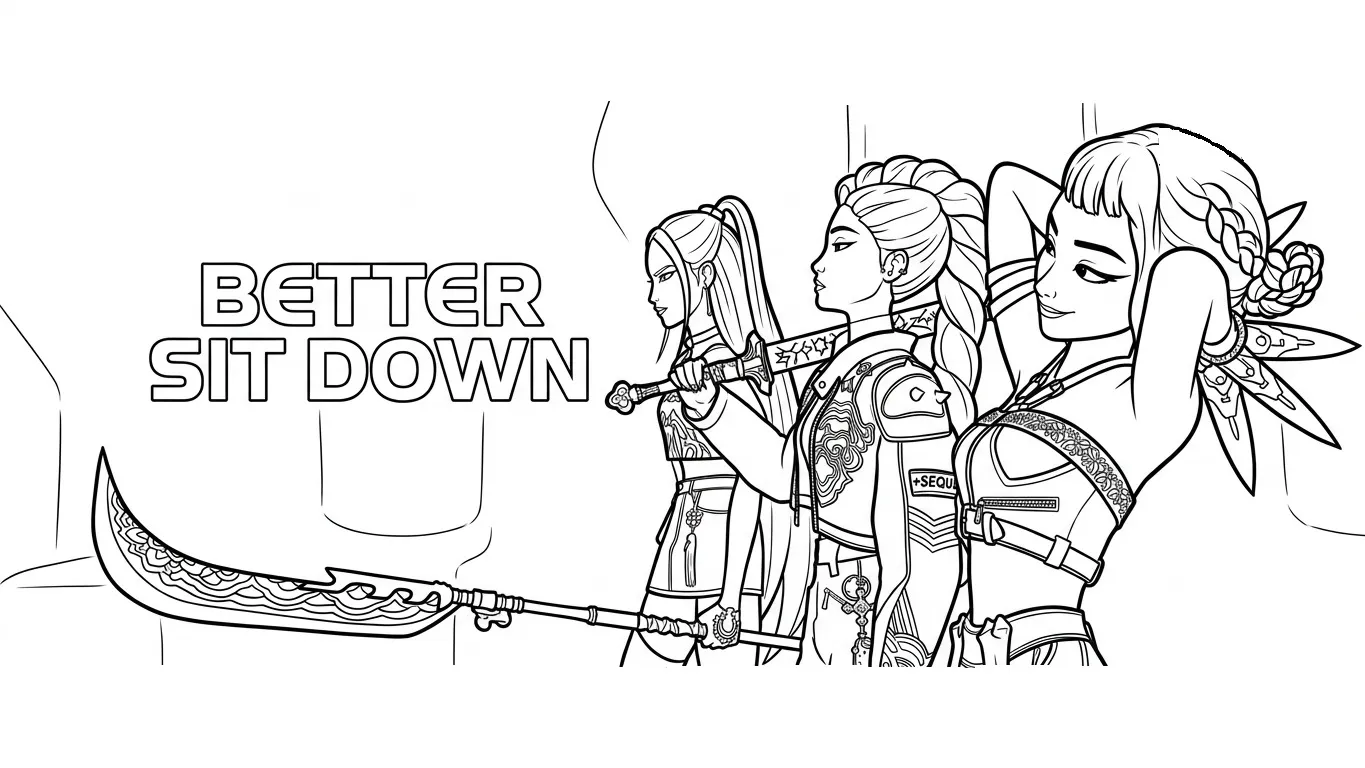 KPop Demon Hunters Para Colorear para colorear para descargar