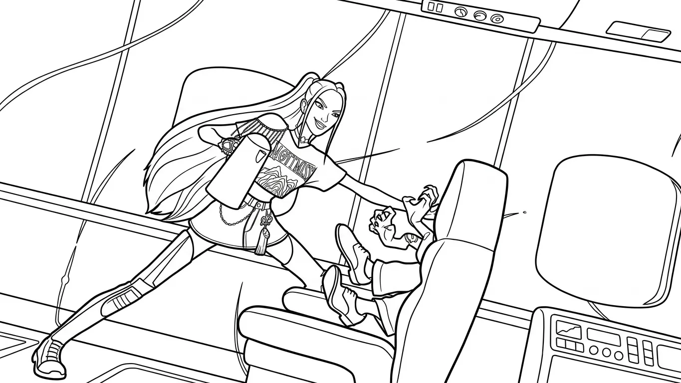 KPop Demon Hunters Para Colorear para colorear para imprimir para niño de 4 años 1
