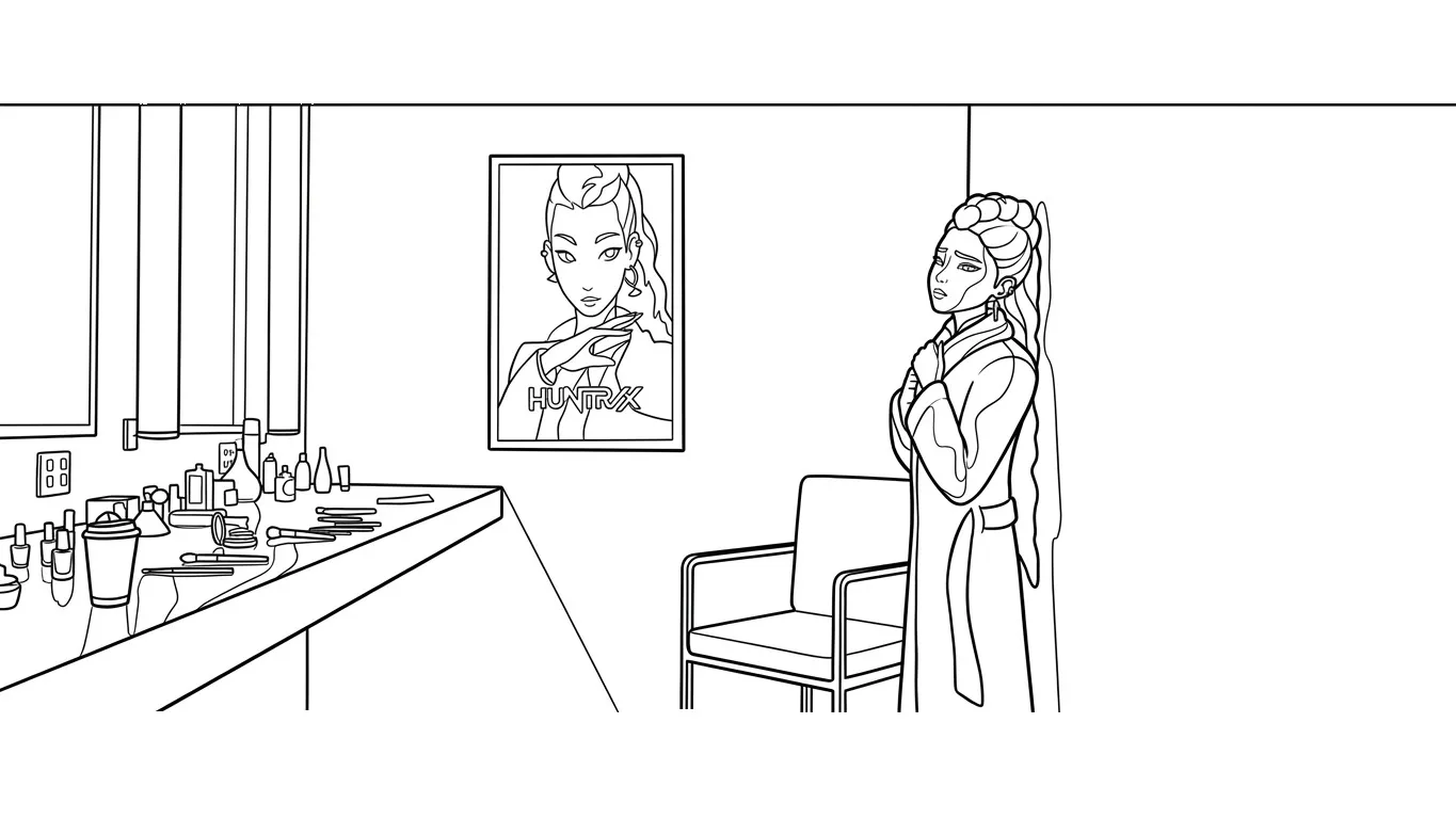 KPop Demon Hunters Para Colorear para colorear en línea