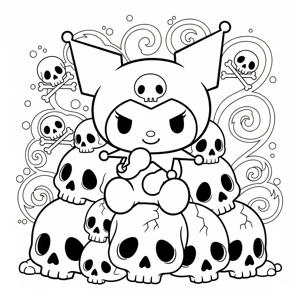 Kuromi Para Colorear para colorear para imprimir para niño de 2 años