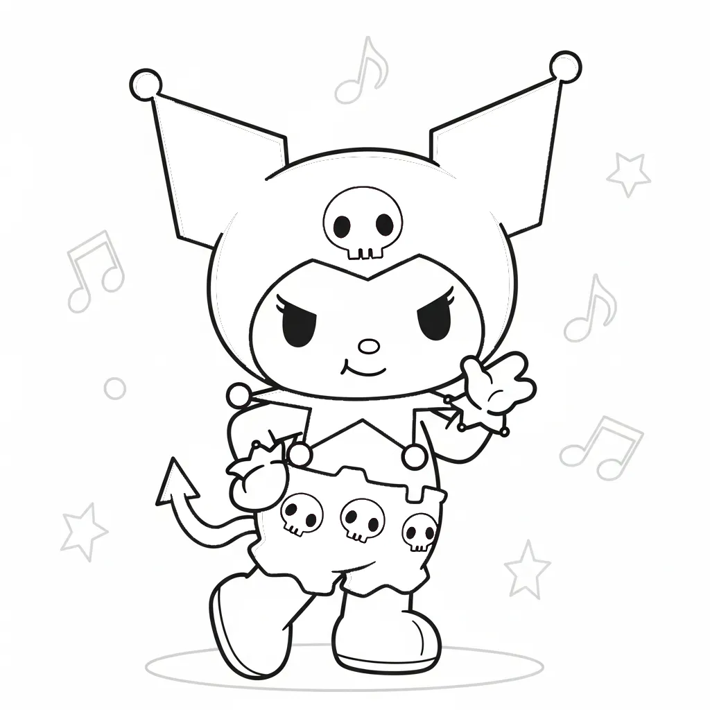 Kuromi Para Colorear de niño para colorear para imprimir