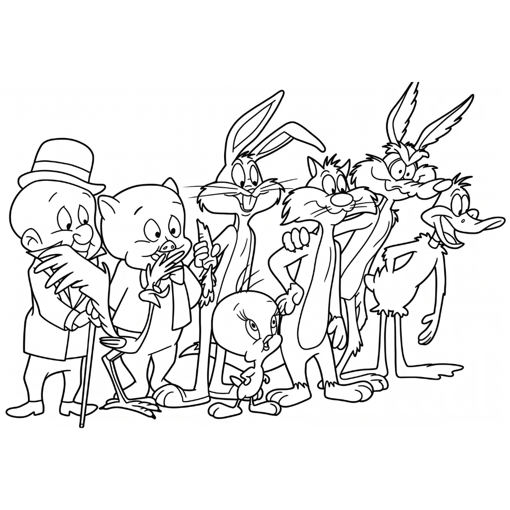 Looney Tunes 1 para colorear en línea