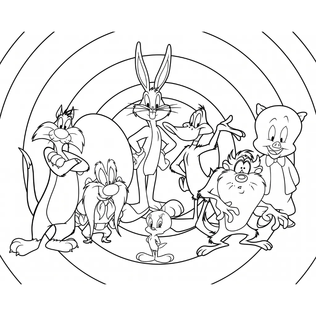 Looney Tunes 12 para colorear para imprimir gratis