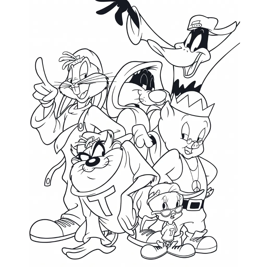 Looney Tunes 15 para colorear para niño de 10 años