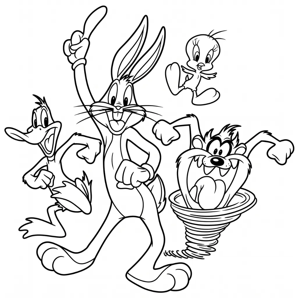 Looney Tunes 16 para colorear para niño de 2 años