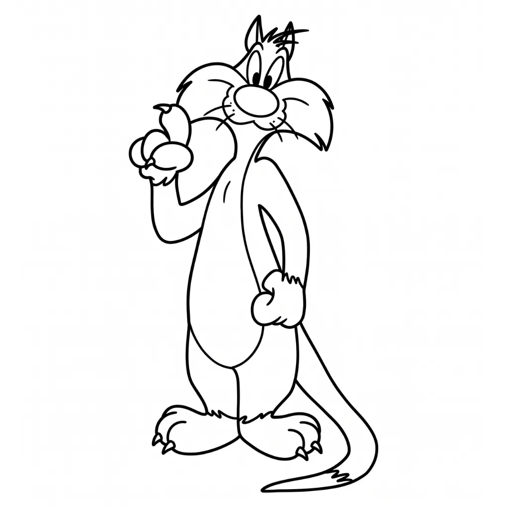 Looney Tunes 29 para colorear para niños para imprimir