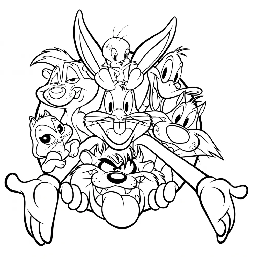 Looney Tunes 4 para colorear en línea para niño