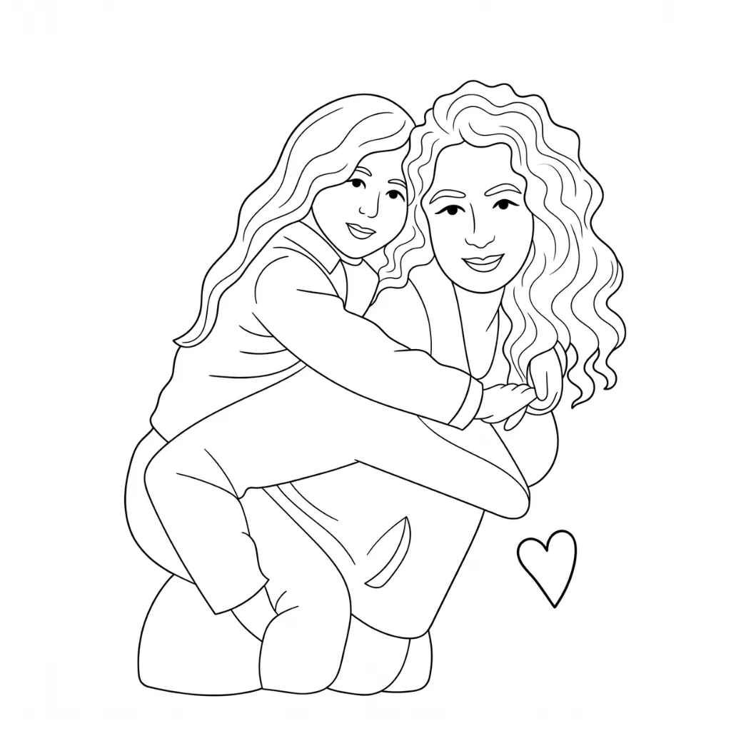 Madre E Hija 3 para dibujar en línea