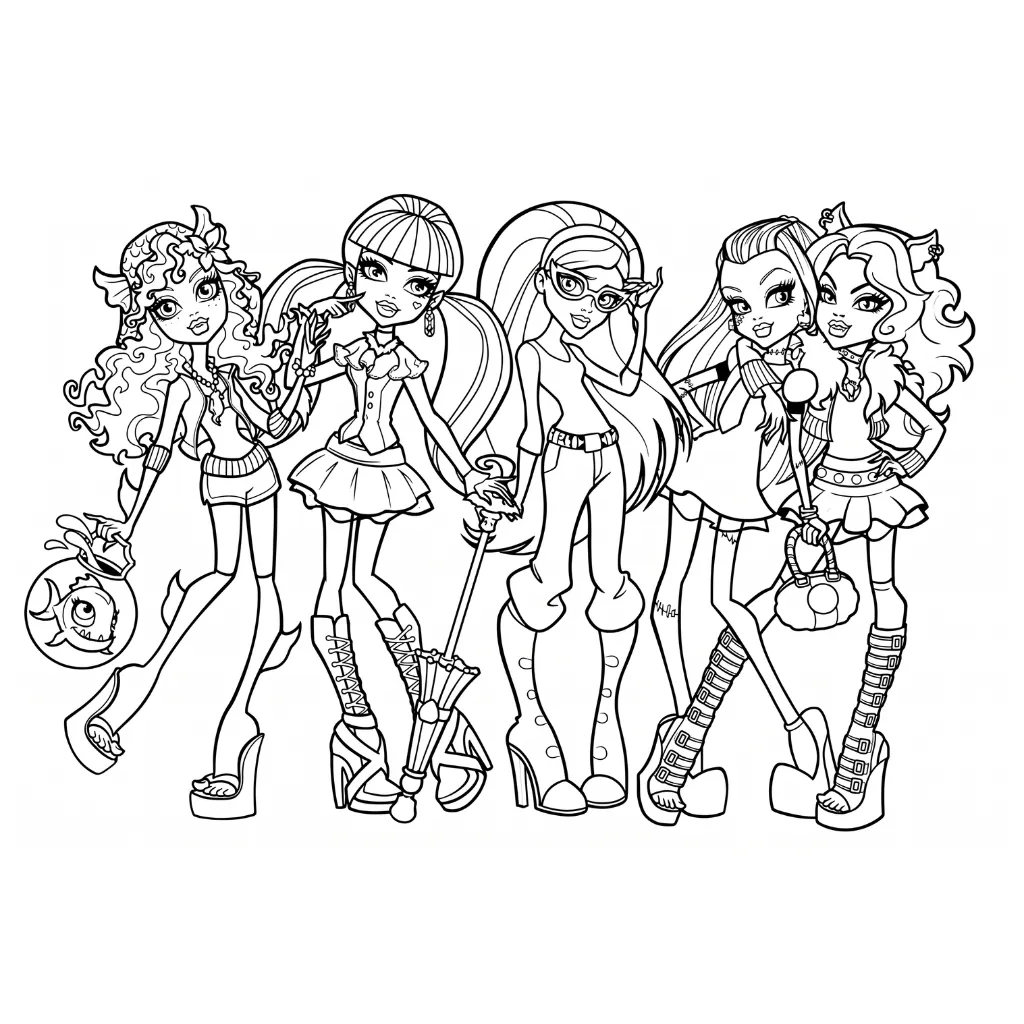 Monster High 1 printable coloring pages for kids