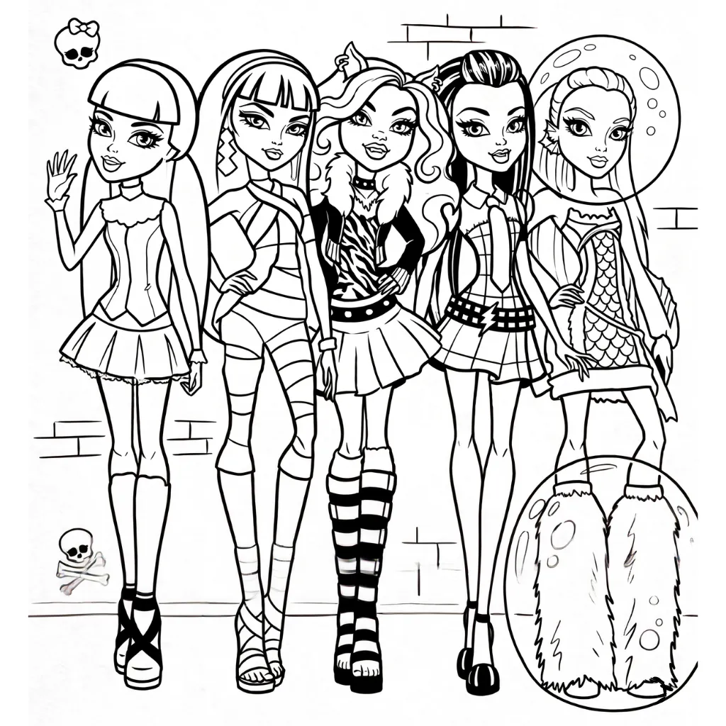 Monster High 15 free printable coloring pages