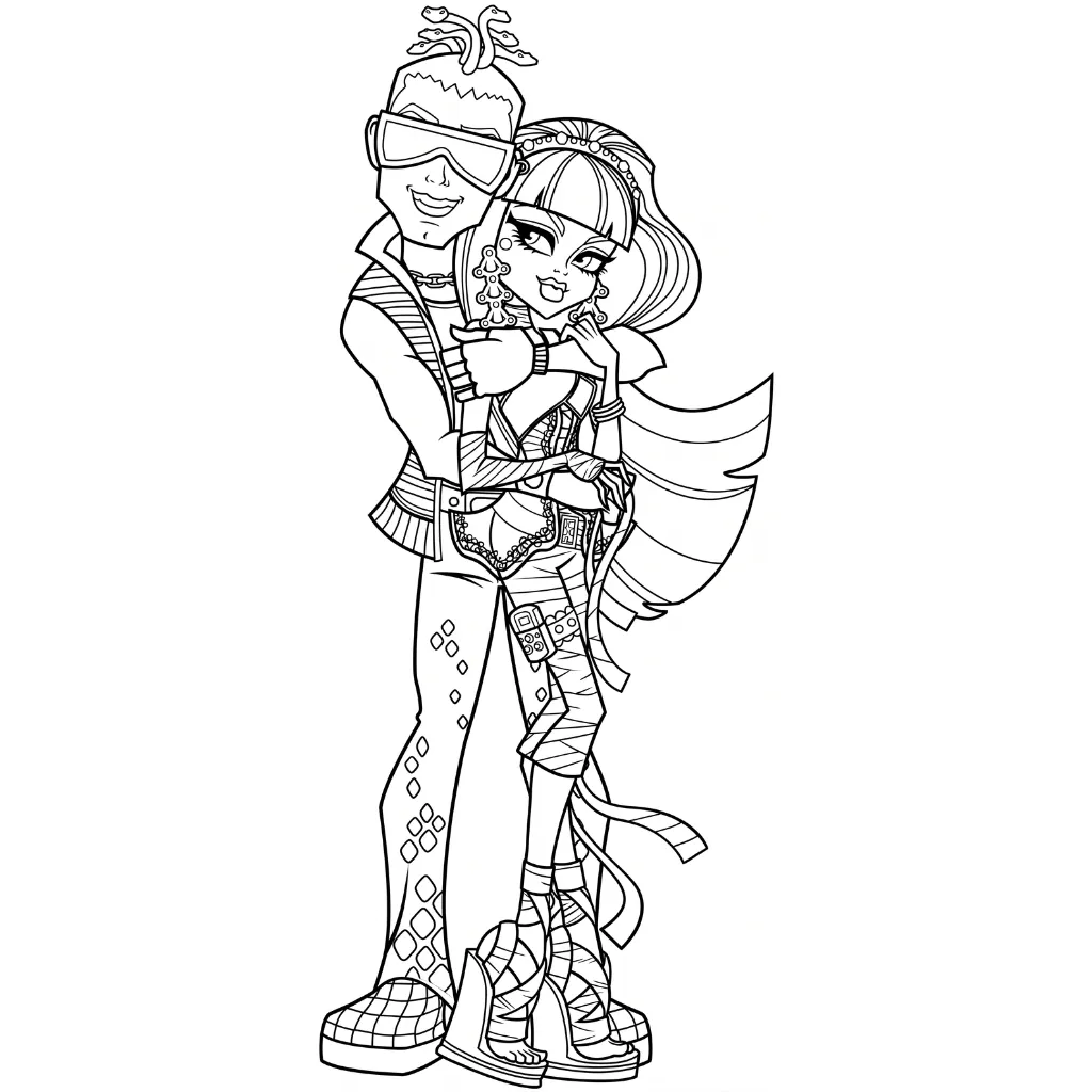 Monster High 17 coloring pages for kids