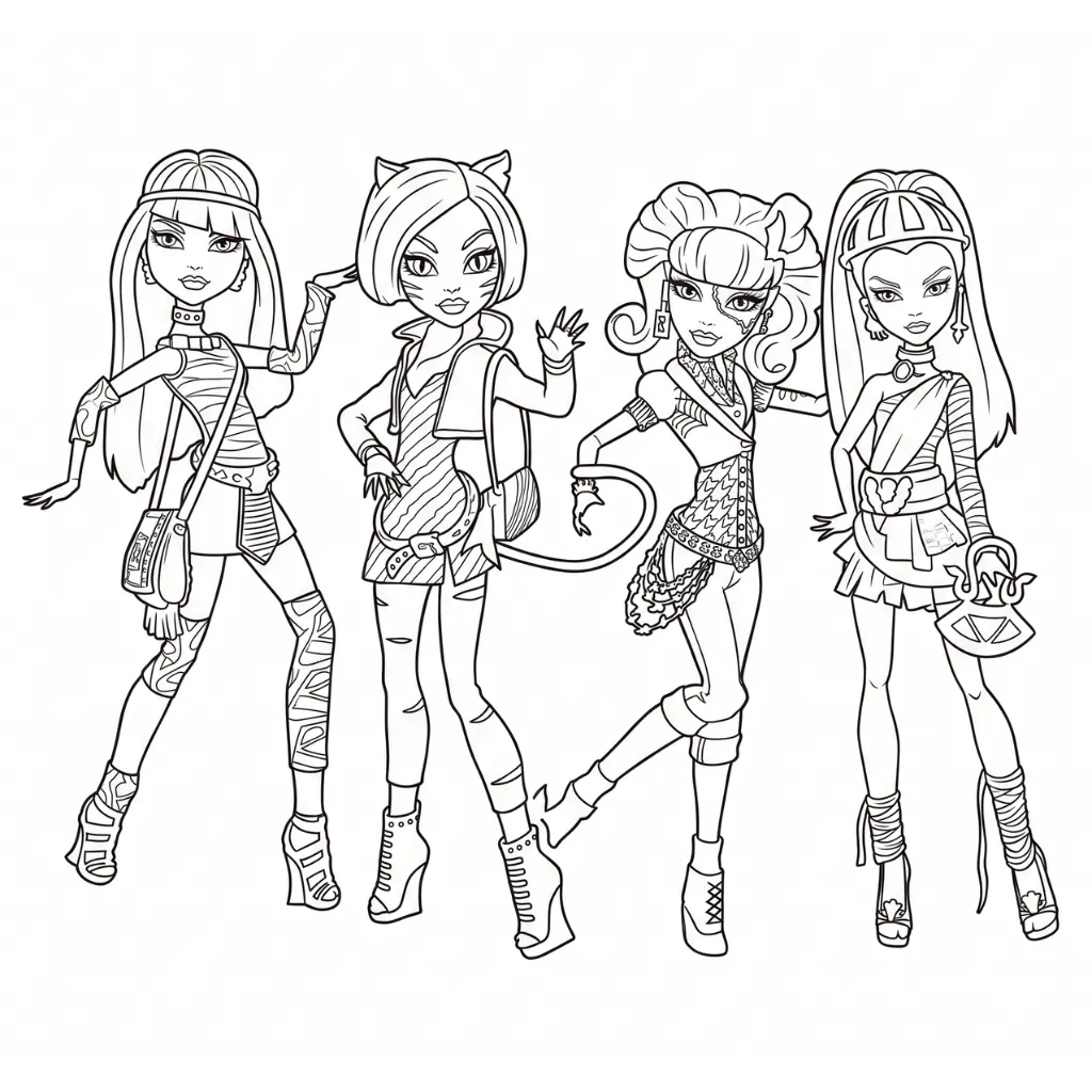 Monster High 19 for drawing online