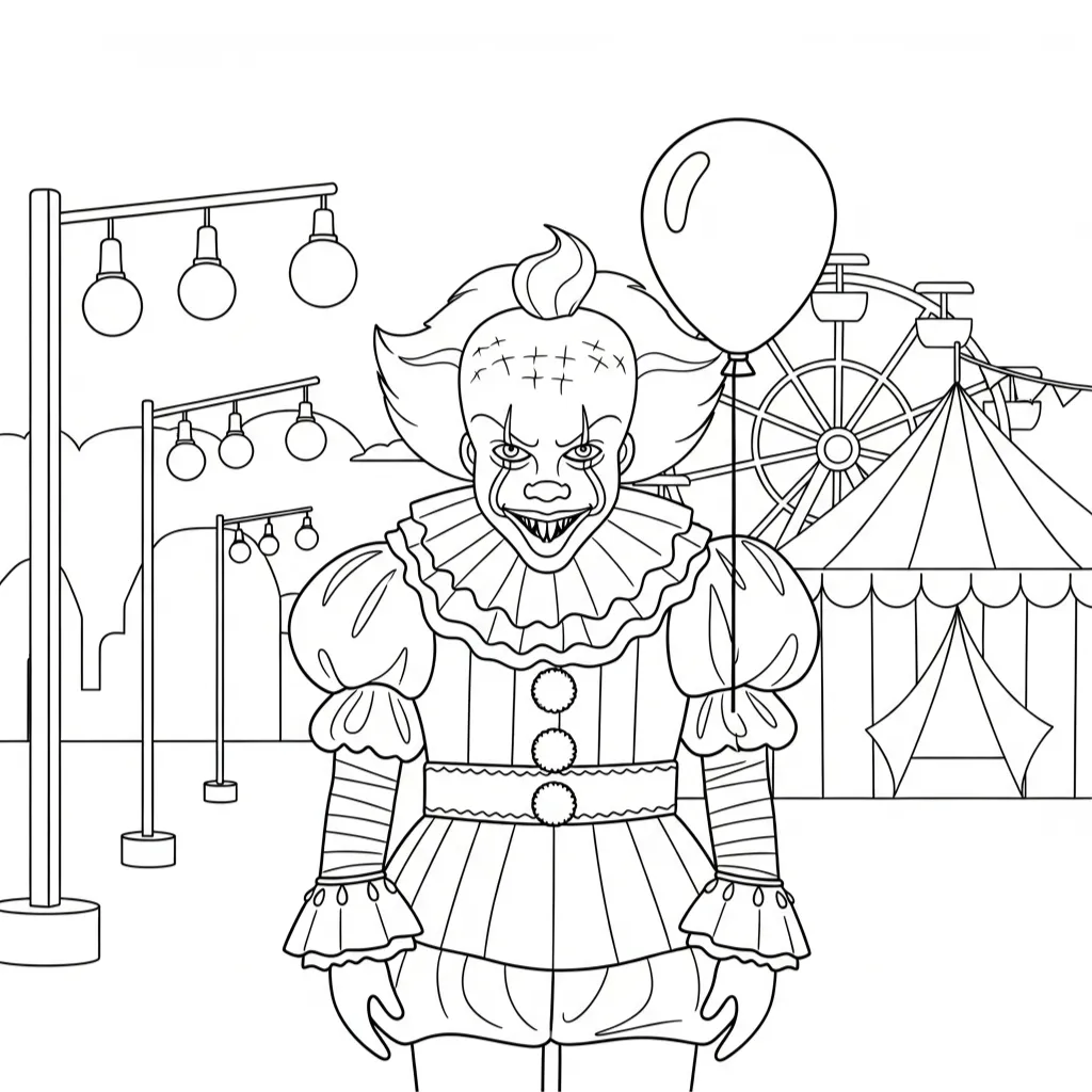 Pennywise 13 para colorear para niño de 10 años