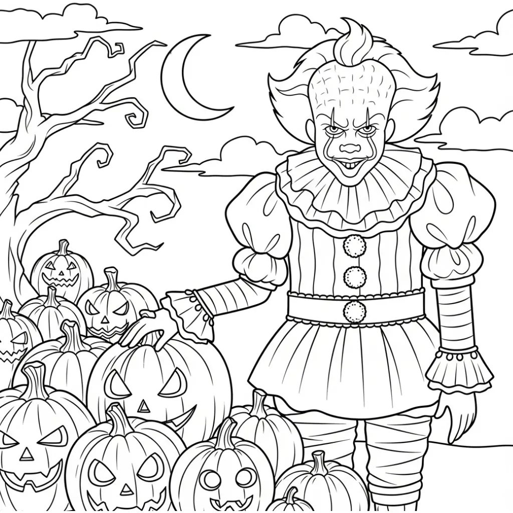 Pennywise 19 para colorear gratis para imprimir