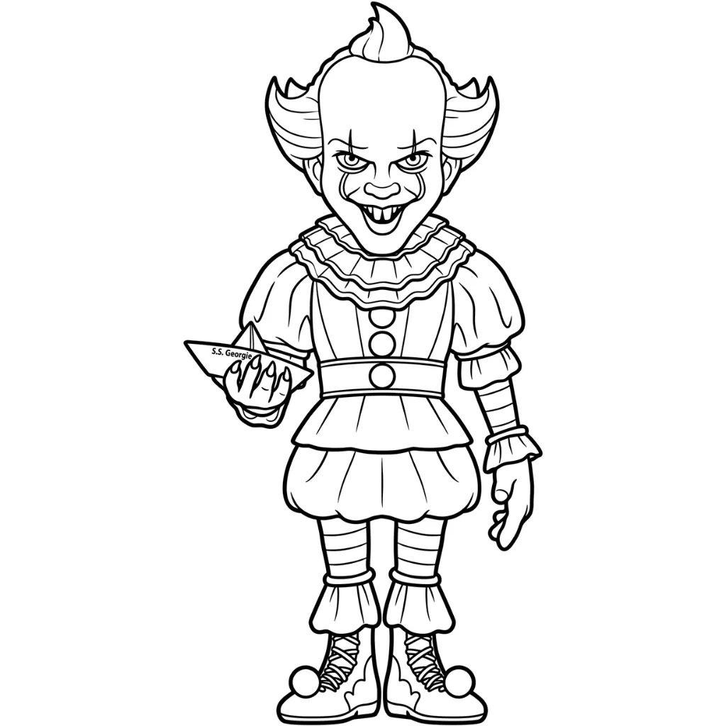 Pennywise 2 para colorear para imprimir gratis