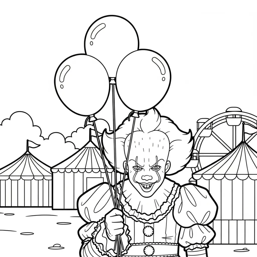 Pennywise 23 para colorear para imprimir pdf gratis